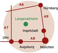 Langenaltheim liegt zwischen München, Nürnberg und Augsburg